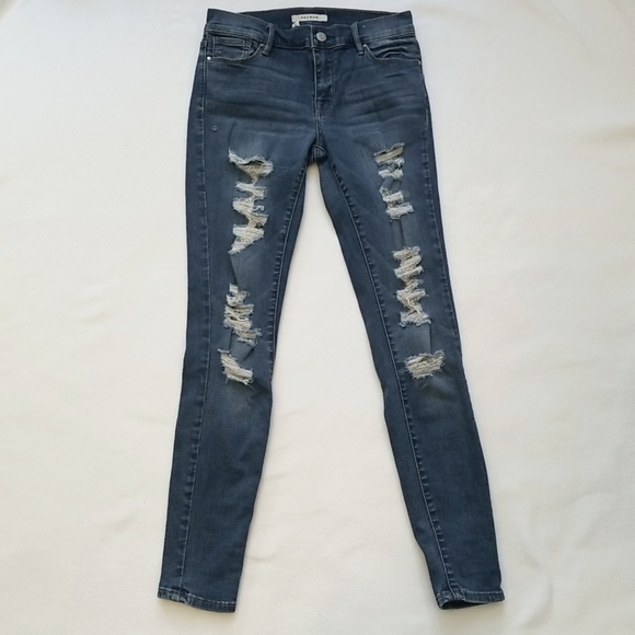 Pacsun Perfect Fit Jeggings w/ Distressing - Picture 2 of 7